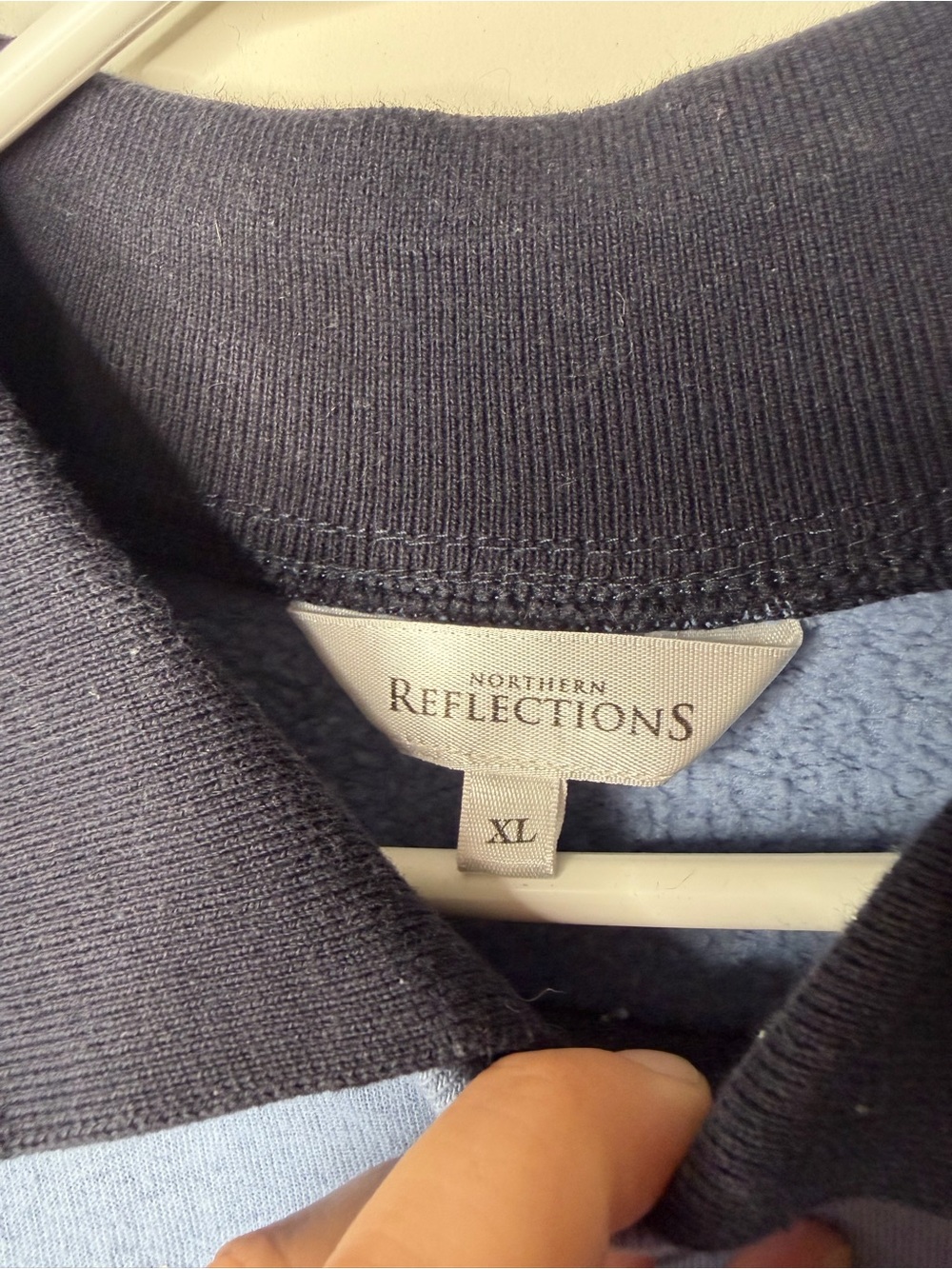 Vintage Northern Reflections Blue Jay Snowflake Fleece Sweatshirt XL Winter Bird - Picture 9 of 9